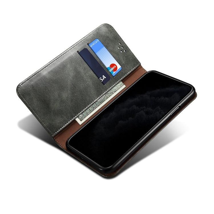For Samsung Galaxy S22 5G Simple Wax Crazy Horse Texture Horizontal Flip Leather Phone Case with Card Slots & Holder