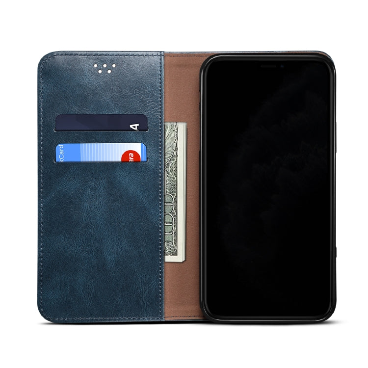 For Samsung Galaxy S22 5G Simple Wax Crazy Horse Texture Horizontal Flip Leather Phone Case with Card Slots & Holder