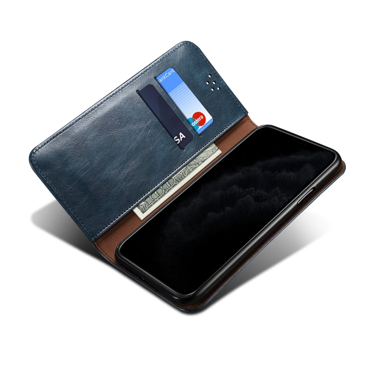 For Samsung Galaxy S22 5G Simple Wax Crazy Horse Texture Horizontal Flip Leather Phone Case with Card Slots & Holder