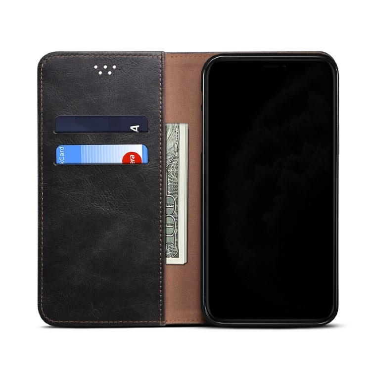 For Samsung Galaxy S22 5G Simple Wax Crazy Horse Texture Horizontal Flip Leather Phone Case with Card Slots & Holder