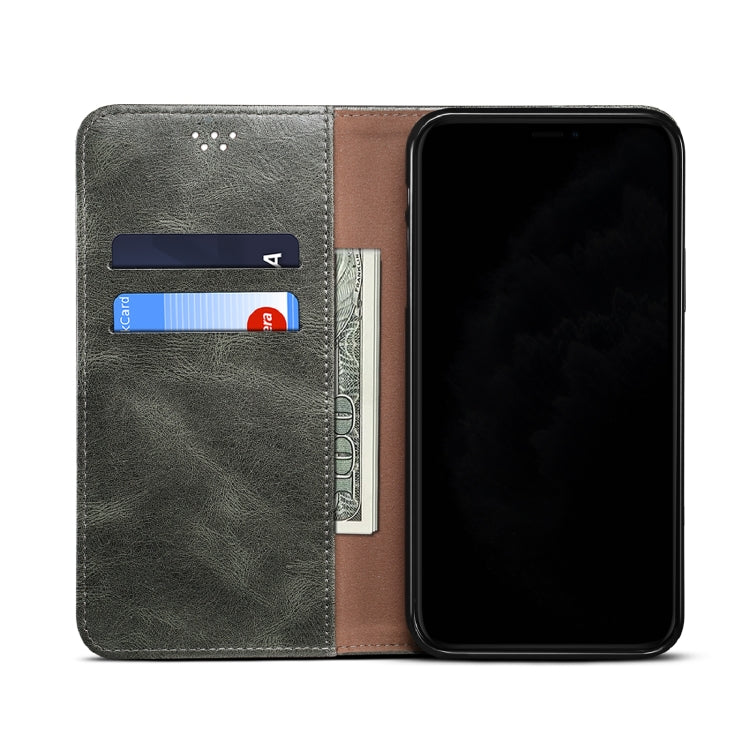 For Samsung Galaxy S22+ 5G Simple Wax Crazy Horse Texture Horizontal Flip Leather Phone Case with Card Slots & Holder