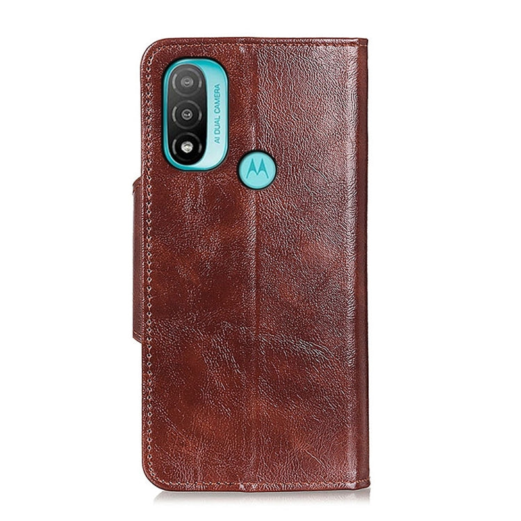 For Motorola Moto E40 / E30 / E20 Crazy Horse Texture Magnetic Buckle Flip Leather Phone Case with 6-Card Slots