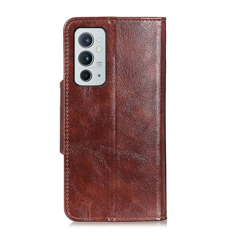 For OnePlus 9RT 5G Crazy Horse Texture Magnetic Buckle Flip Leather Phone Case with 6-Card Slots