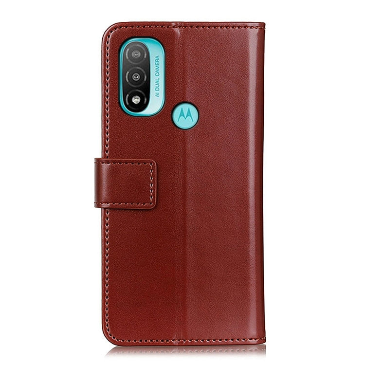 For Motorola Moto E40 / E30 / E20 3-Color Pearl Texture Magnetic Buckle Flip Phone Leather Case