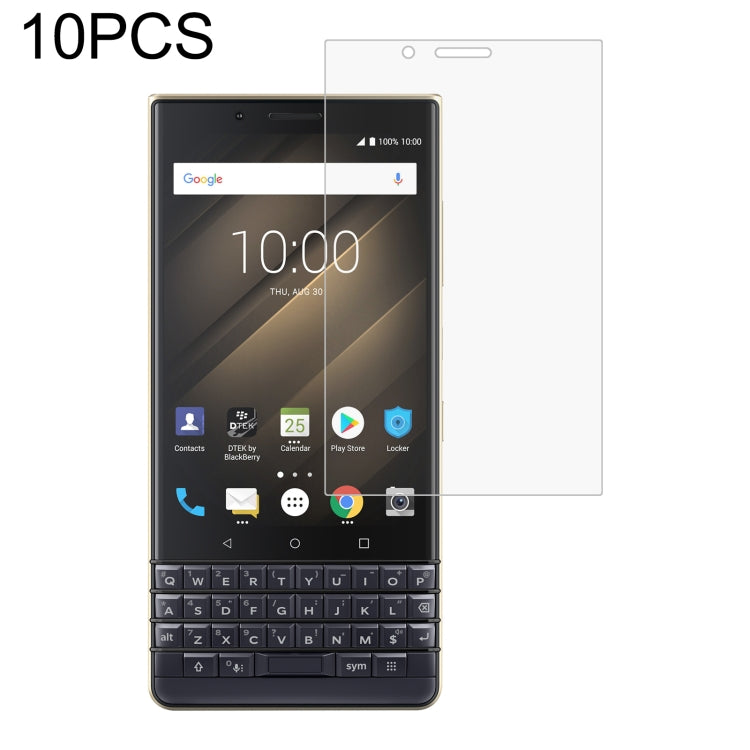10 PCS 0.26mm 9H 2.5D Tempered Glass Film For Blackberry KEY2 LE