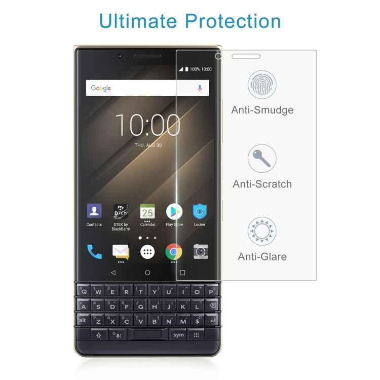 10 PCS 0.26mm 9H 2.5D Tempered Glass Film For Blackberry KEY2 LE