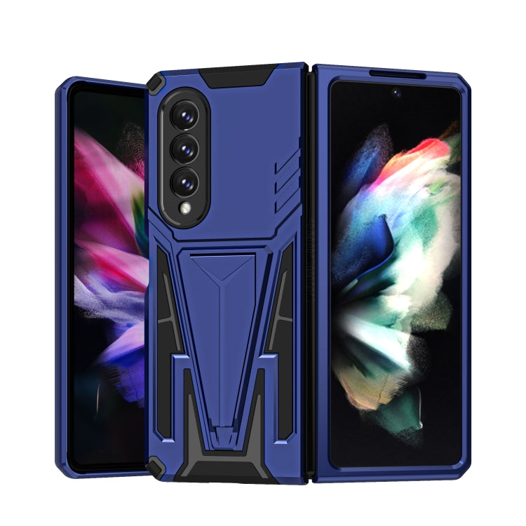 For Samsung Galaxy Z Fold3 5G Super V Armor PC + TPU Shockproof Phone Case with Invisible Holder