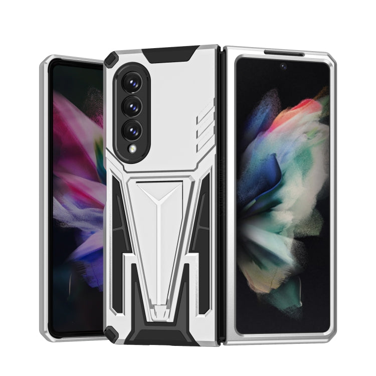 For Samsung Galaxy Z Fold3 5G Super V Armor PC + TPU Shockproof Phone Case with Invisible Holder