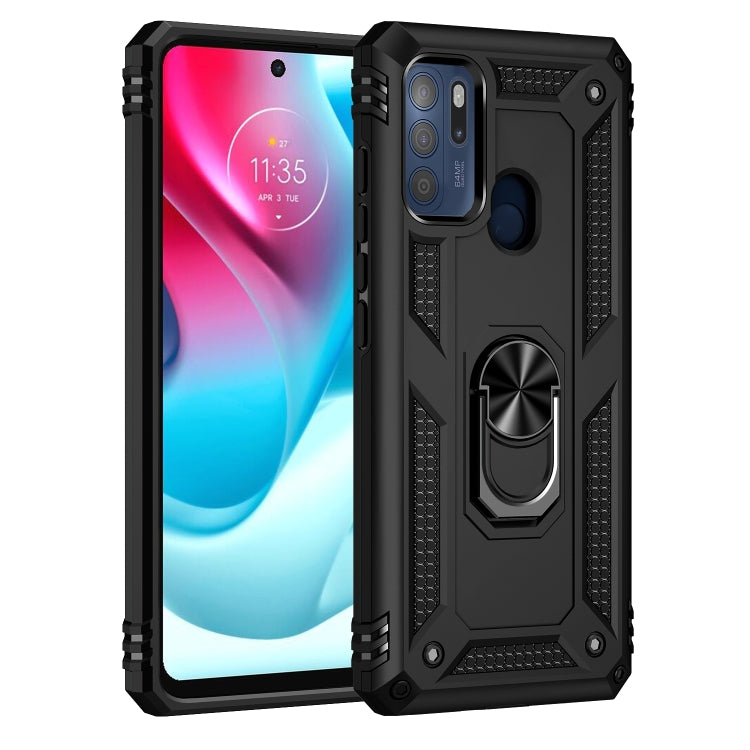 For Motorola Moto G60s Shockproof TPU + PC Phone Case with 360 Degree Rotating Holder