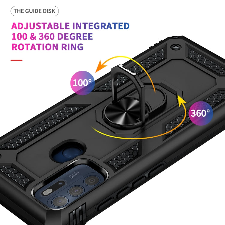 For Motorola Moto G60s Shockproof TPU + PC Phone Case with 360 Degree Rotating Holder