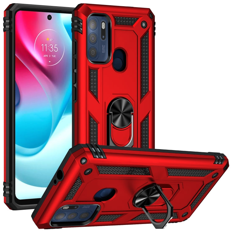 For Motorola Moto G60s Shockproof TPU + PC Phone Case with 360 Degree Rotating Holder