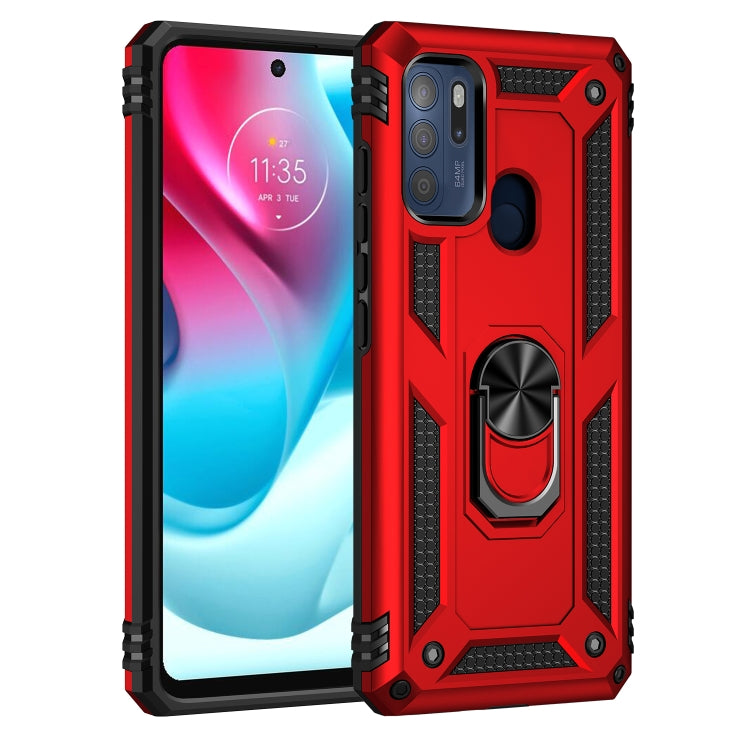 For Motorola Moto G60s Shockproof TPU + PC Phone Case with 360 Degree Rotating Holder