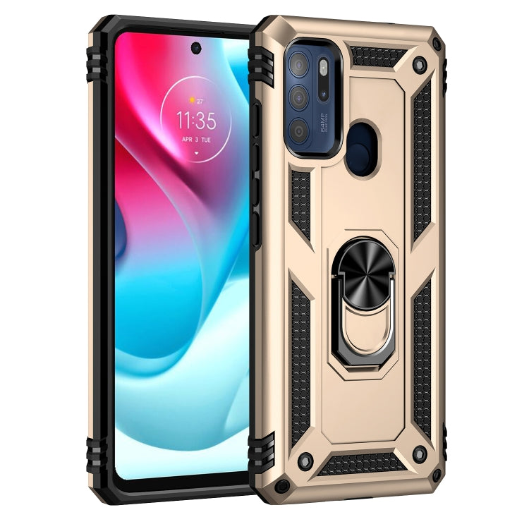 For Motorola Moto G60s Shockproof TPU + PC Phone Case with 360 Degree Rotating Holder