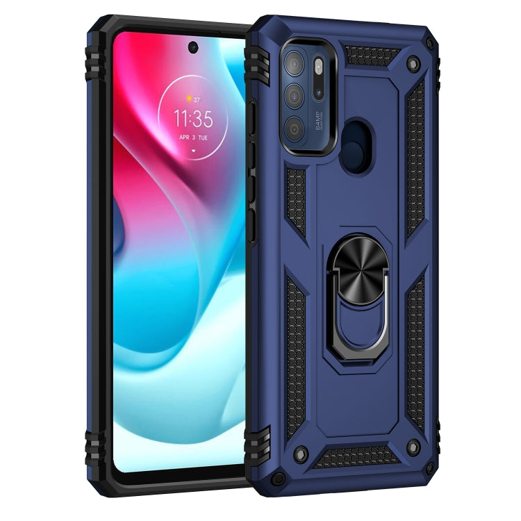 For Motorola Moto G60s Shockproof TPU + PC Phone Case with 360 Degree Rotating Holder