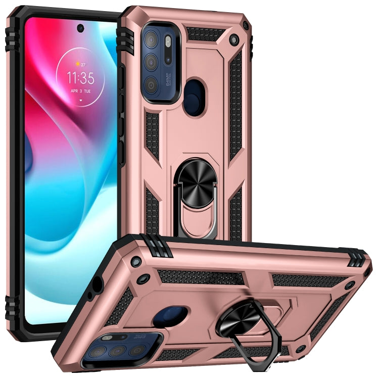 For Motorola Moto G60s Shockproof TPU + PC Phone Case with 360 Degree Rotating Holder
