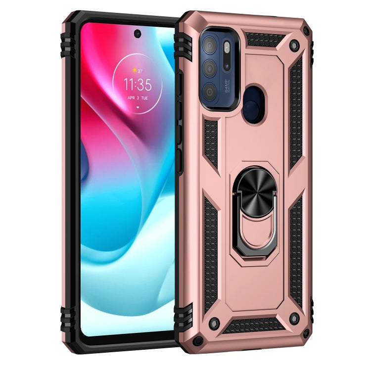 For Motorola Moto G60s Shockproof TPU + PC Phone Case with 360 Degree Rotating Holder