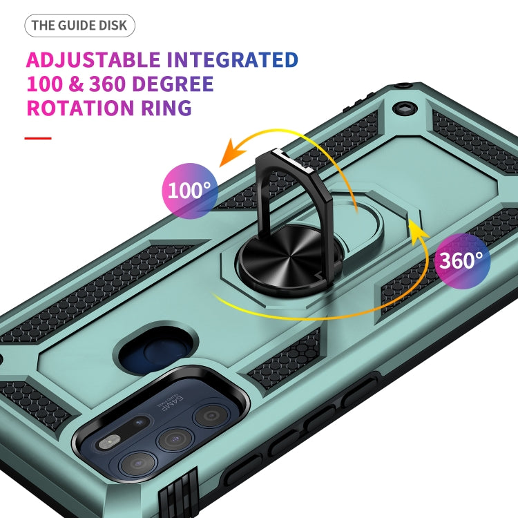 For Motorola Moto G60s Shockproof TPU + PC Phone Case with 360 Degree Rotating Holder
