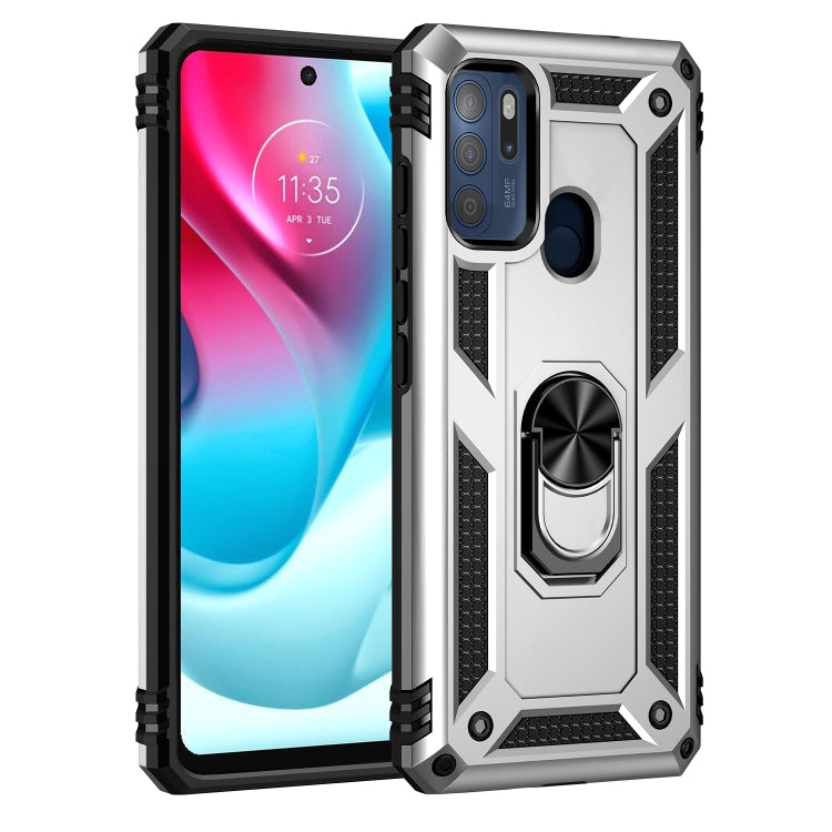For Motorola Moto G60s Shockproof TPU + PC Phone Case with 360 Degree Rotating Holder