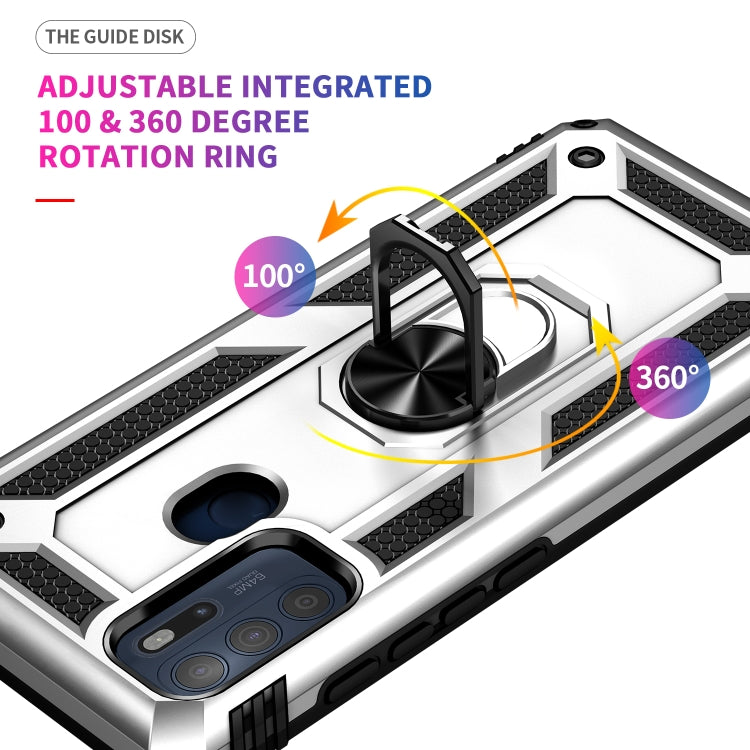 For Motorola Moto G60s Shockproof TPU + PC Phone Case with 360 Degree Rotating Holder