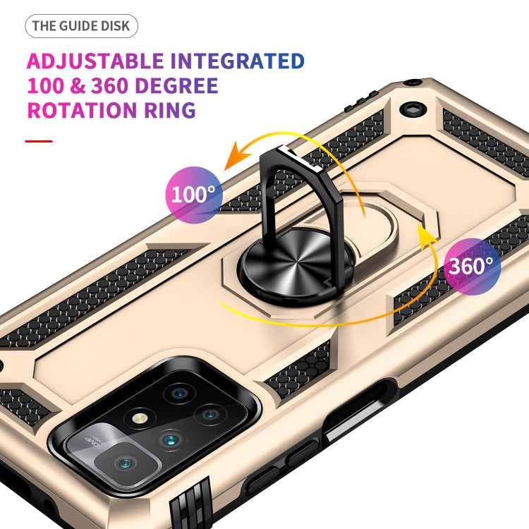 For Xiaomi Redmi 10 Shockproof TPU + PC Phone Case with 360 Degree Rotating Holder