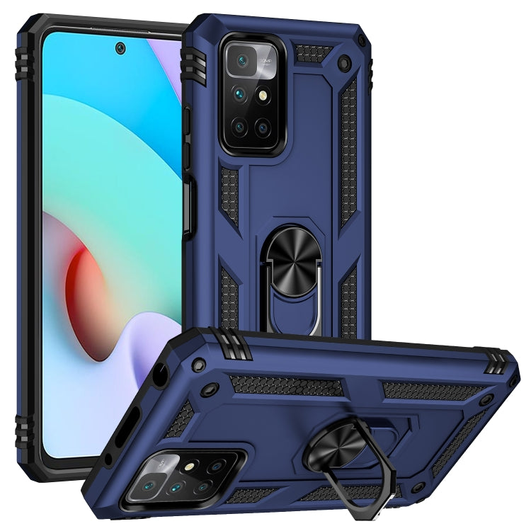 For Xiaomi Redmi 10 Shockproof TPU + PC Phone Case with 360 Degree Rotating Holder