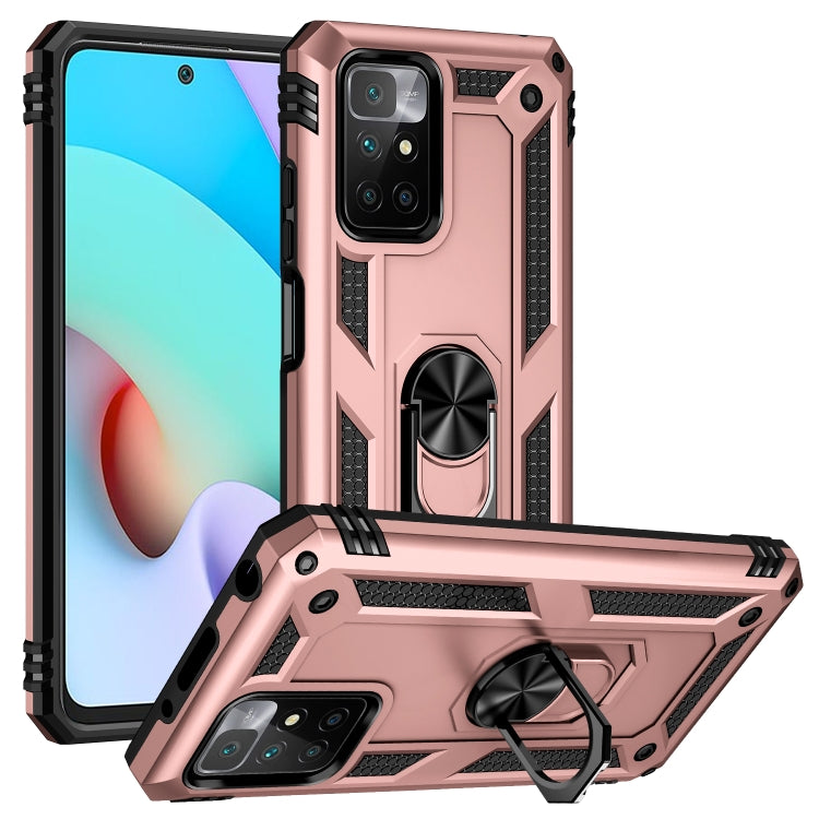 For Xiaomi Redmi 10 Shockproof TPU + PC Phone Case with 360 Degree Rotating Holder