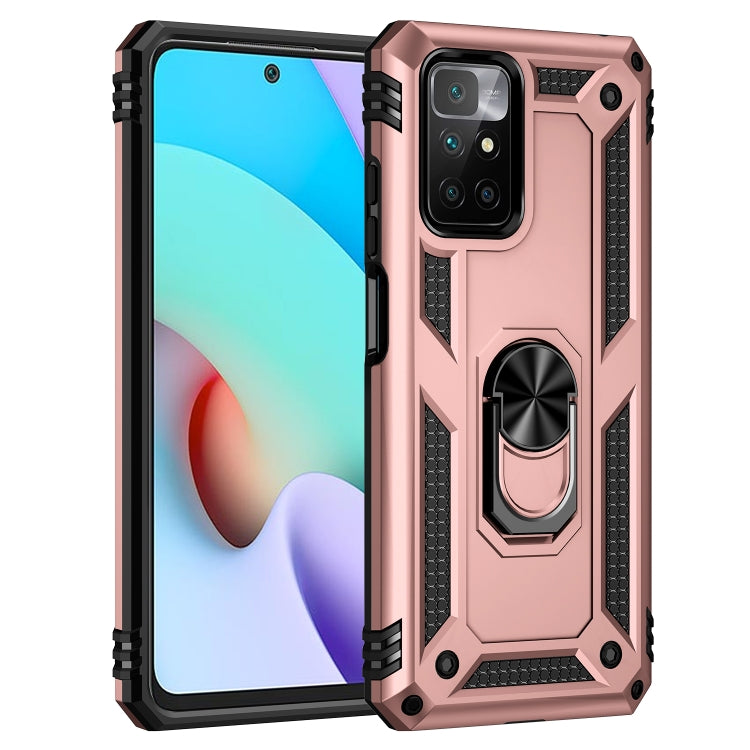 For Xiaomi Redmi 10 Shockproof TPU + PC Phone Case with 360 Degree Rotating Holder