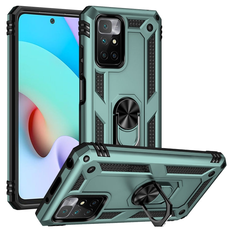 For Xiaomi Redmi 10 Shockproof TPU + PC Phone Case with 360 Degree Rotating Holder
