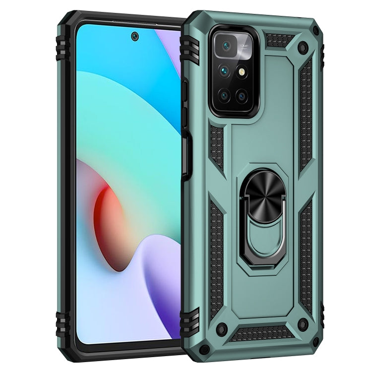 For Xiaomi Redmi 10 Shockproof TPU + PC Phone Case with 360 Degree Rotating Holder