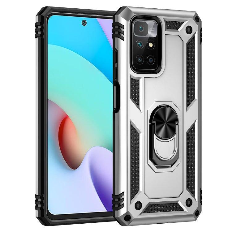 For Xiaomi Redmi 10 Shockproof TPU + PC Phone Case with 360 Degree Rotating Holder
