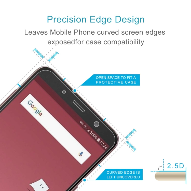 50 PCS 0.26mm 9H 2.5D Tempered Glass Film For Samsung Galaxy Feel 2