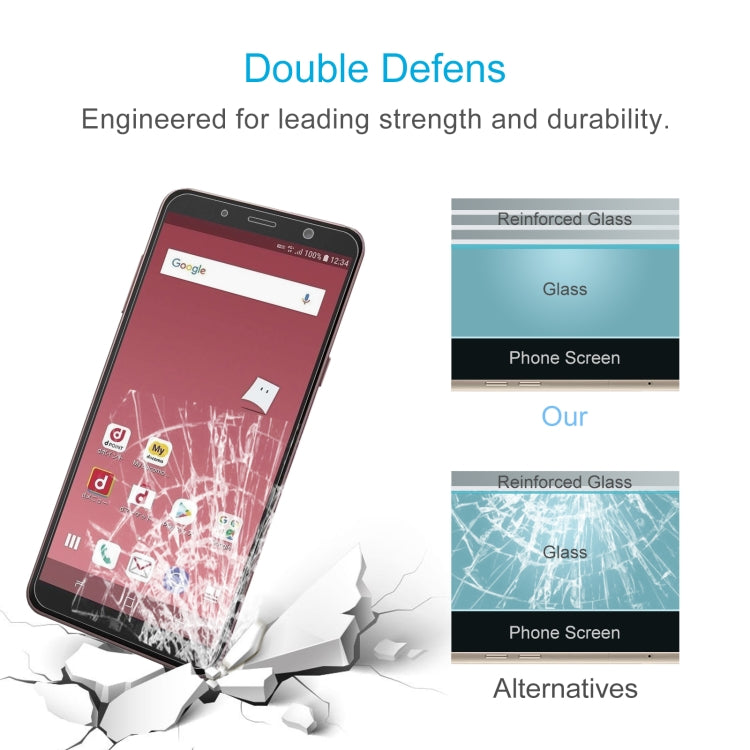 50 PCS 0.26mm 9H 2.5D Tempered Glass Film For Samsung Galaxy Feel 2
