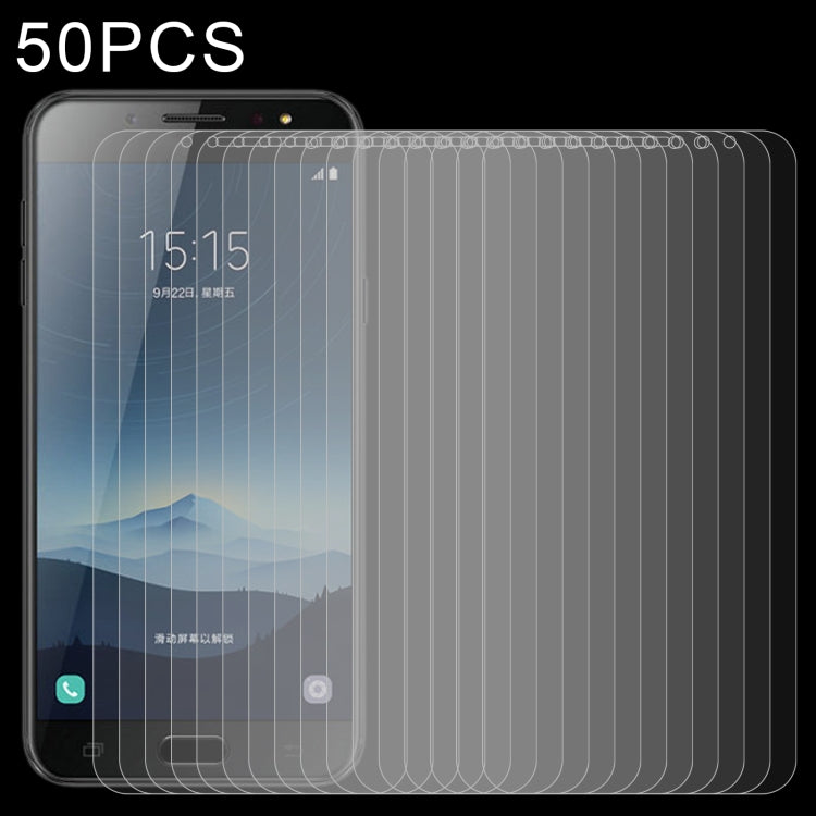 50 PCS 0.26mm 9H 2.5D Tempered Glass Film For Samsung Galaxy C8 / C710