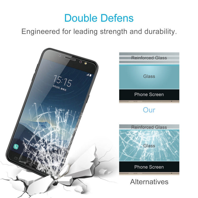 50 PCS 0.26mm 9H 2.5D Tempered Glass Film For Samsung Galaxy C8 / C710