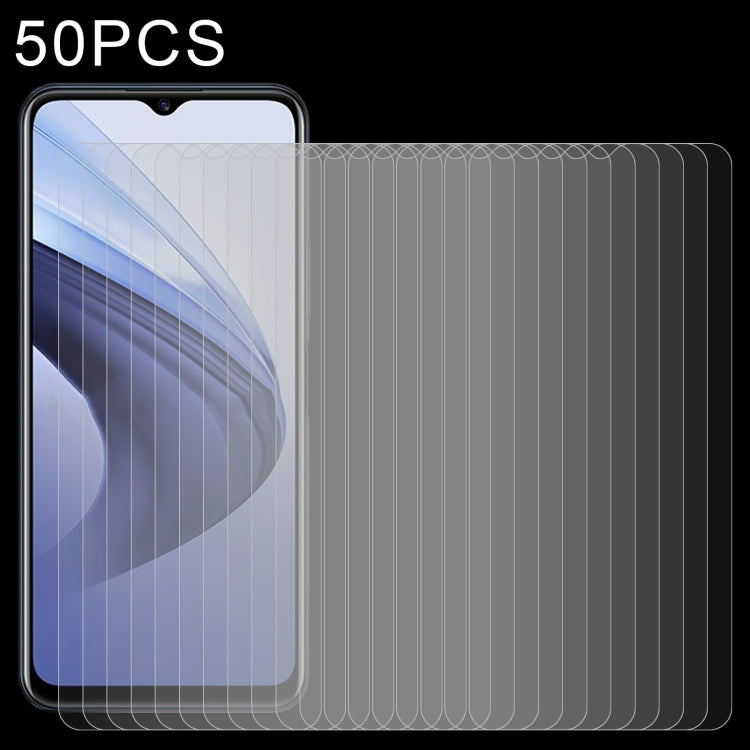 50 PCS 0.26mm 9H 2.5D Tempered Glass Film For vivo iQOO U3x