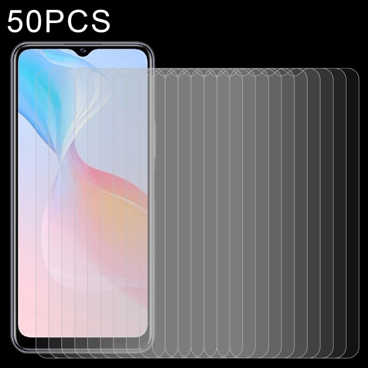 50 PCS 0.26mm 9H 2.5D Tempered Glass Film For vivo Y30G