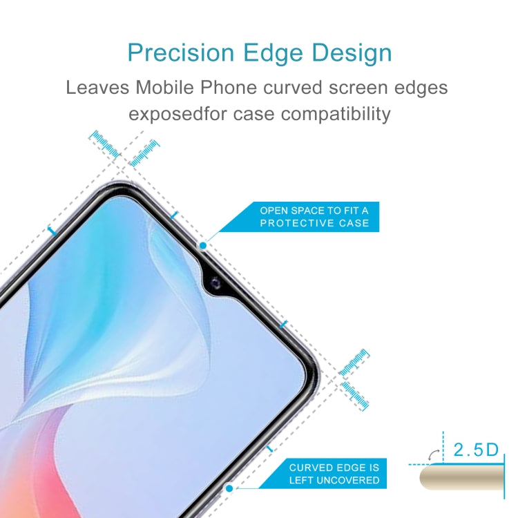50 PCS 0.26mm 9H 2.5D Tempered Glass Film For vivo Y30G