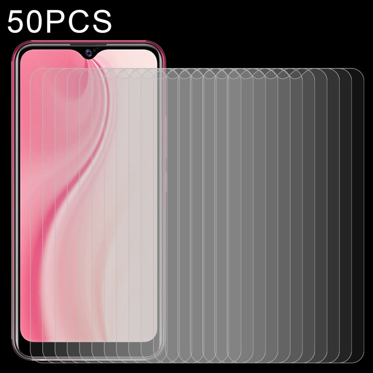 50 PCS 0.26mm 9H 2.5D Tempered Glass Film For vivo Y3s 2021 / Y54s / Y32