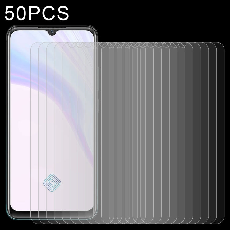 50 PCS 0.26mm 9H 2.5D Tempered Glass Film For vivo X50 Lite