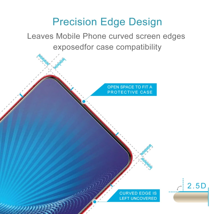 50 PCS 0.26mm 9H 2.5D Tempered Glass Film For vivo NEX