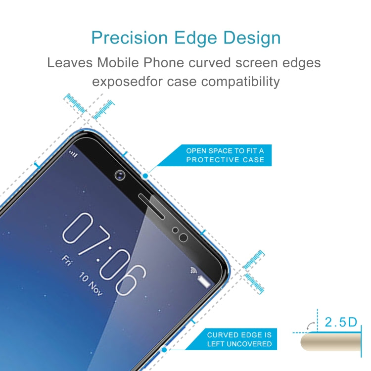 50 PCS 0.26mm 9H 2.5D Tempered Glass Film For vivo V7