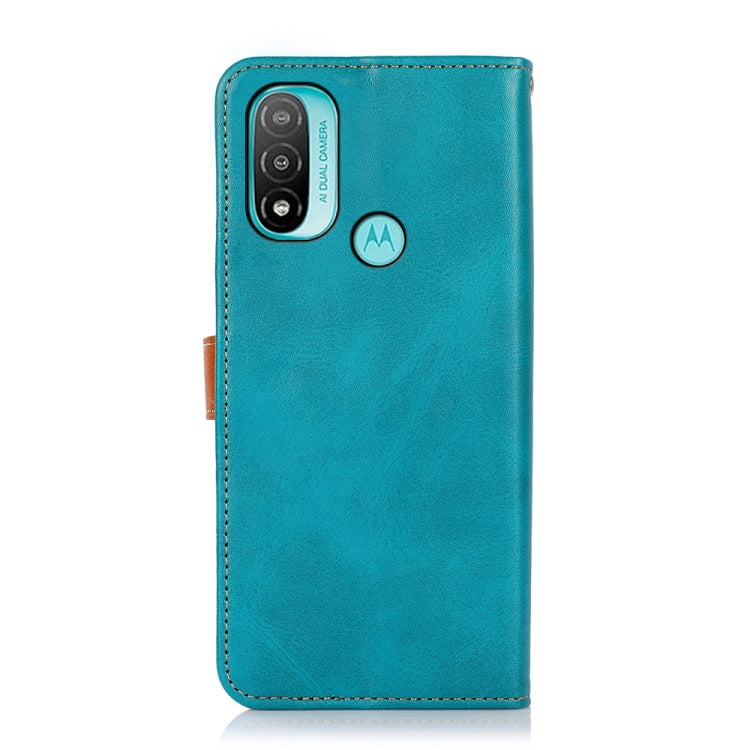 For Motorola Moto E40 / E30 / E20 KHAZNEH Dual-color Cowhide Texture Flip Leather Phone Case
