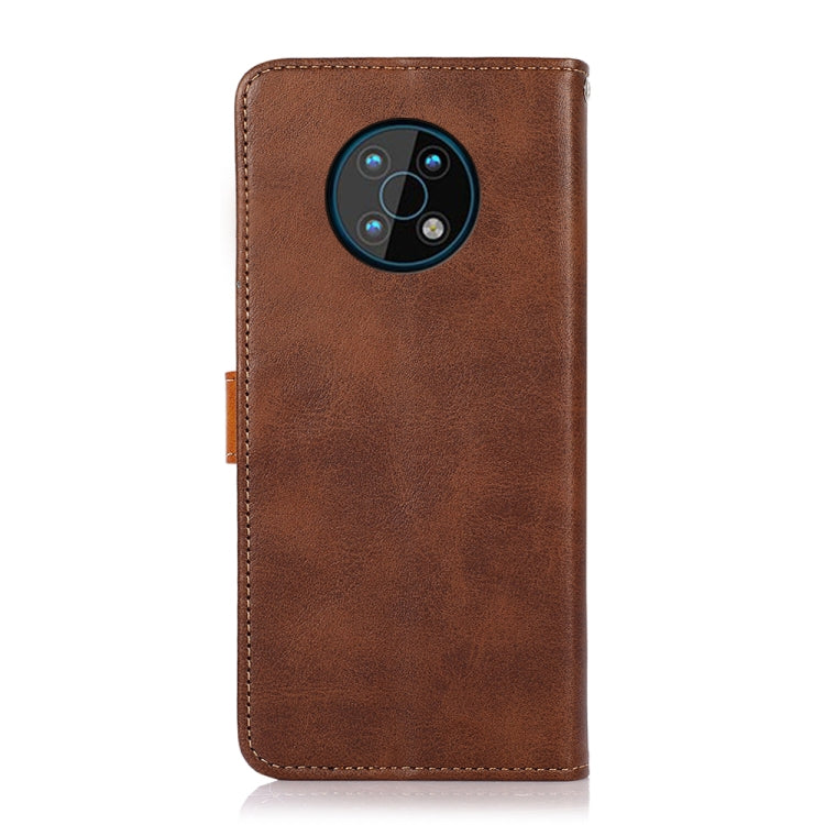 For Nokia G50 KHAZNEH Dual-color Cowhide Texture Flip Leather Phone Case