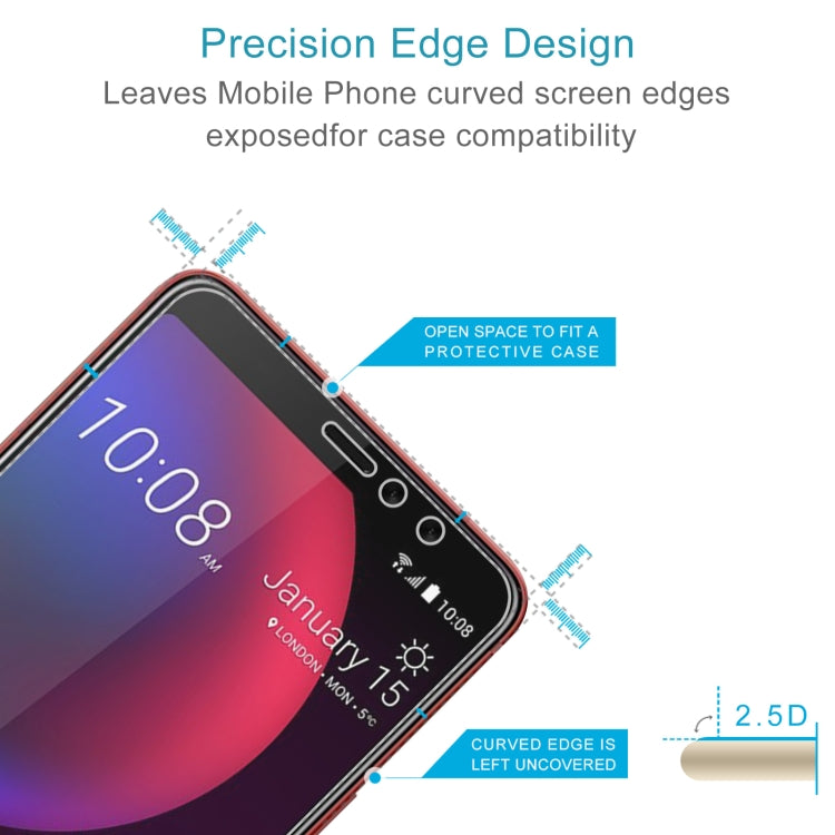10 PCS 0.26mm 9H 2.5D Tempered Glass Film For HTC U11 Eyes