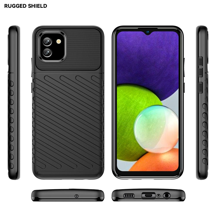 For Samsung Galaxy A03 164mm EU Version Thunderbolt Shockproof TPU Soft Phone Case