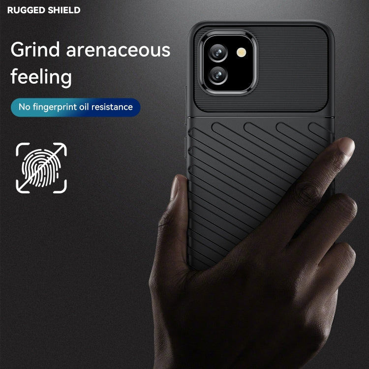 For Samsung Galaxy A03 164mm EU Version Thunderbolt Shockproof TPU Soft Phone Case