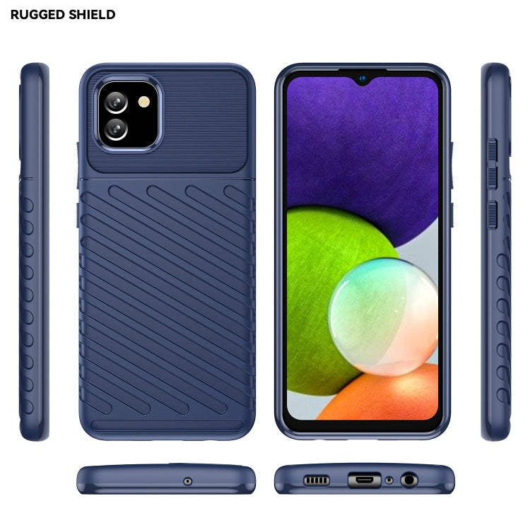 For Samsung Galaxy A03 164mm EU Version Thunderbolt Shockproof TPU Soft Phone Case