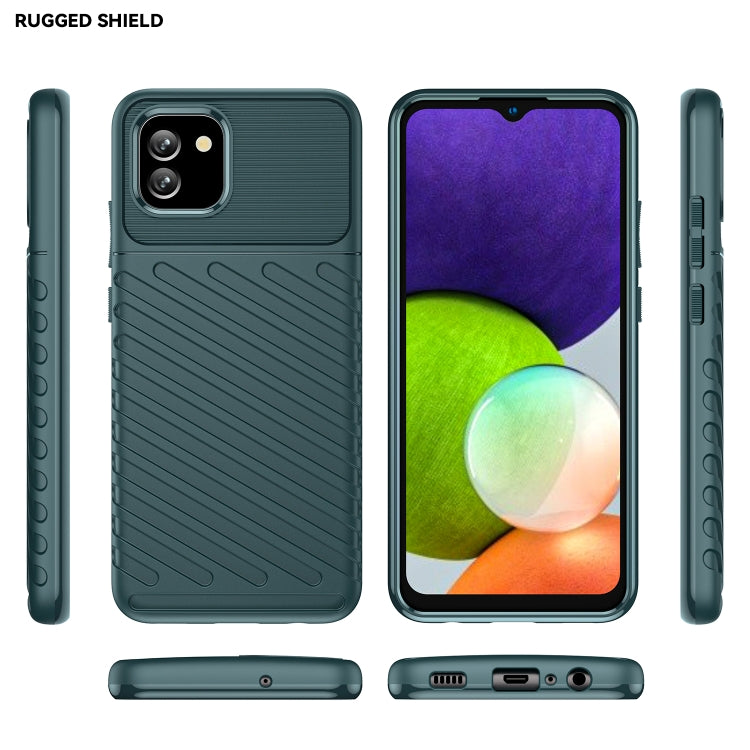 For Samsung Galaxy A03 164mm EU Version Thunderbolt Shockproof TPU Soft Phone Case