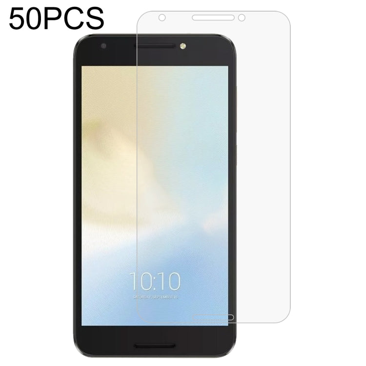 50 PCS 0.26mm 9H 2.5D Tempered Glass Film For Alcatel A3 Plus
