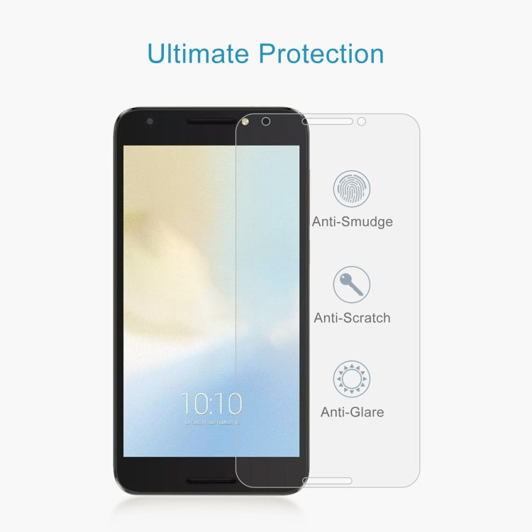 50 PCS 0.26mm 9H 2.5D Tempered Glass Film For Alcatel A3 Plus